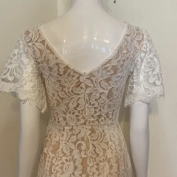 Lulus Pearson White Lace Short Sleeve Dress Size Small - Picture 10 of 16